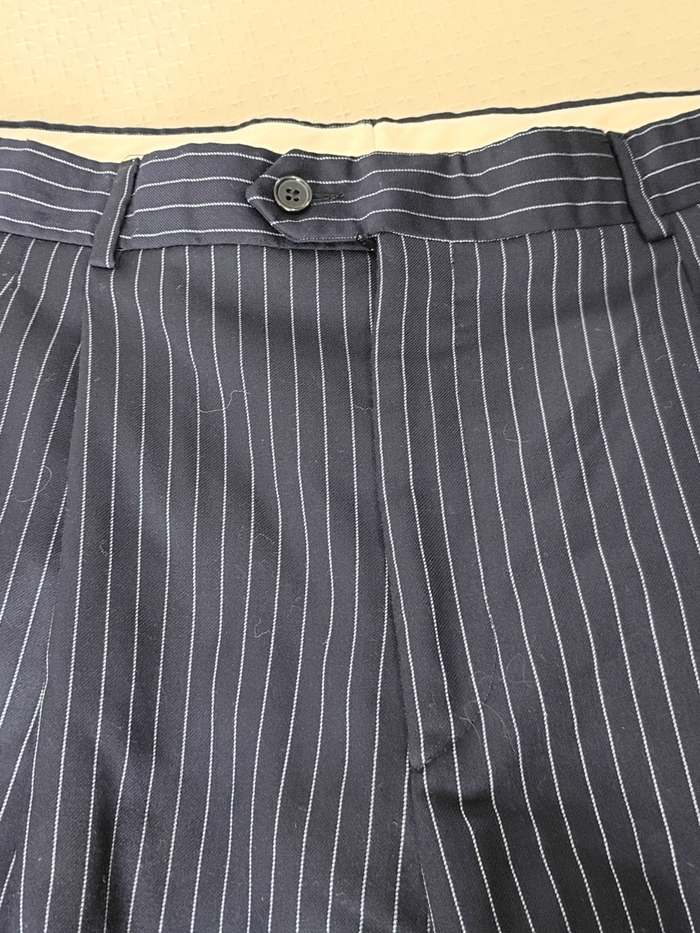 Bachrach Navy Pinstripe Dress Pants
